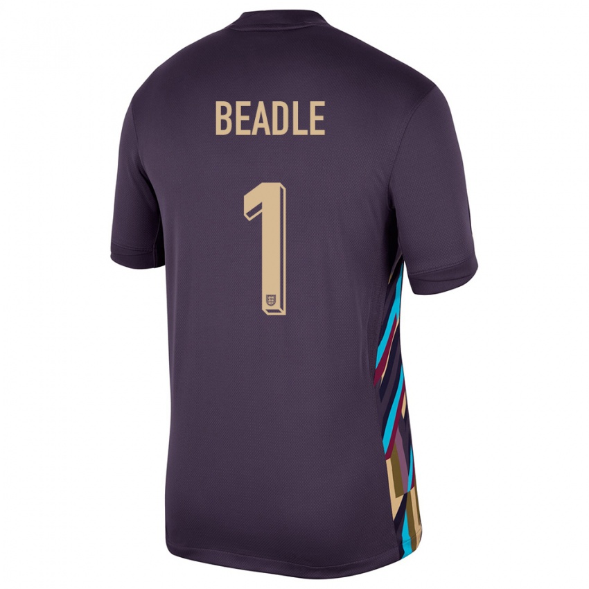 Mulher Camisola Inglaterra James Beadle #1 Passa Escura Alternativa 24-26 Camisa Brasil