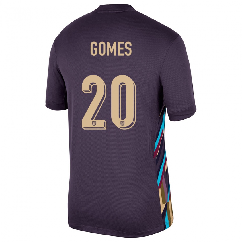 Mulher Camisola Inglaterra Angel Gomes #20 Passa Escura Alternativa 24-26 Camisa Brasil