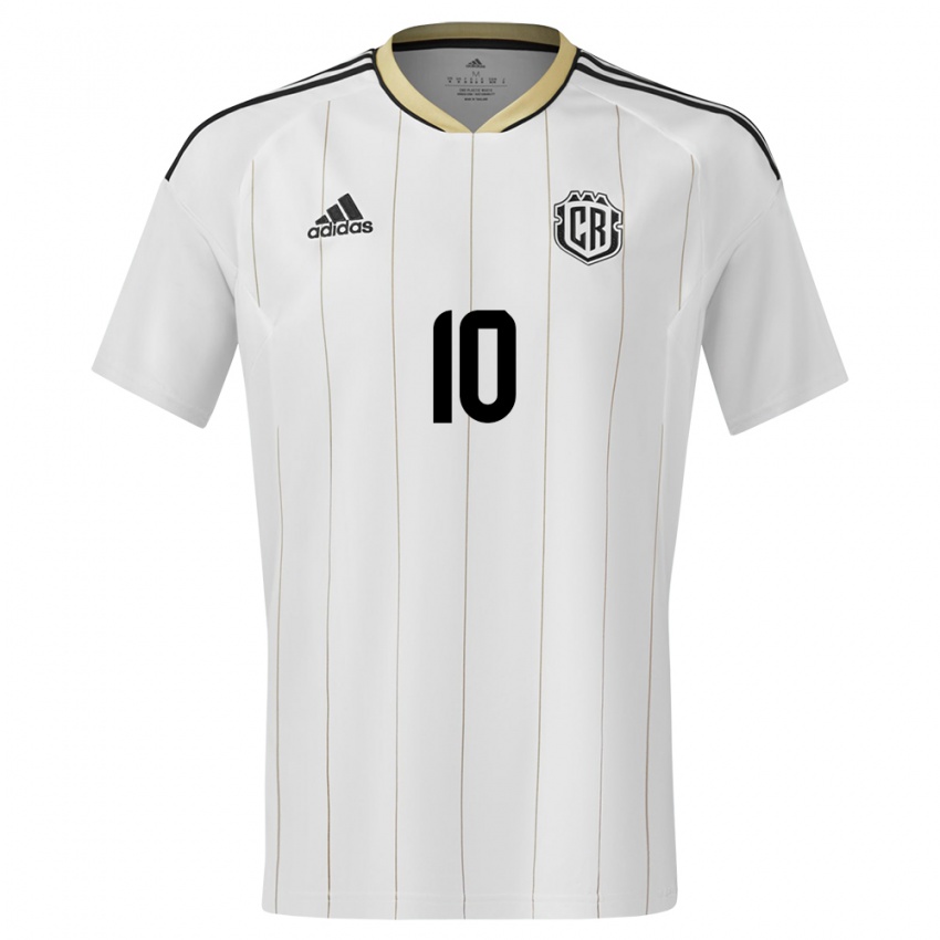 Mulher Camisola Costa Rica Shirley Cruz #10 Branco Alternativa 24-26 Camisa Brasil