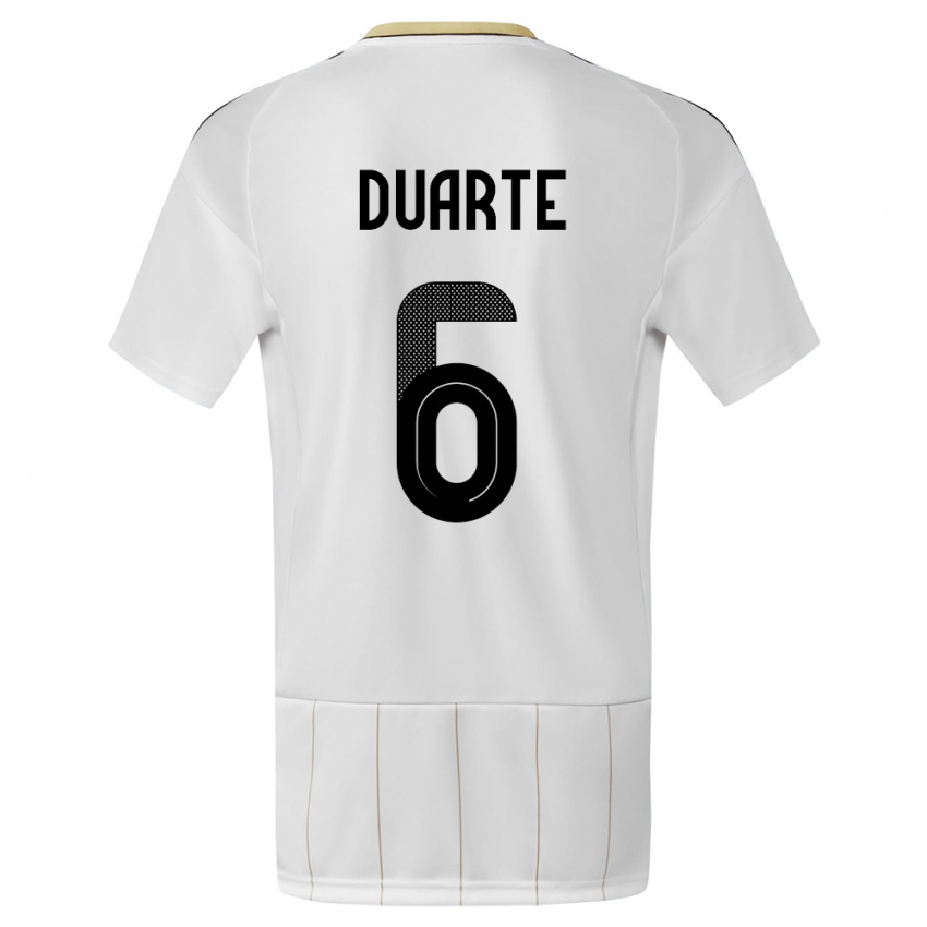 Mulher Camisola Costa Rica Oscar Duarte #6 Branco Alternativa 24-26 Camisa Brasil