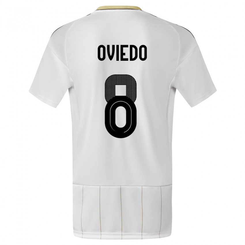 Mulher Camisola Costa Rica Bryan Oviedo #8 Branco Alternativa 24-26 Camisa Brasil