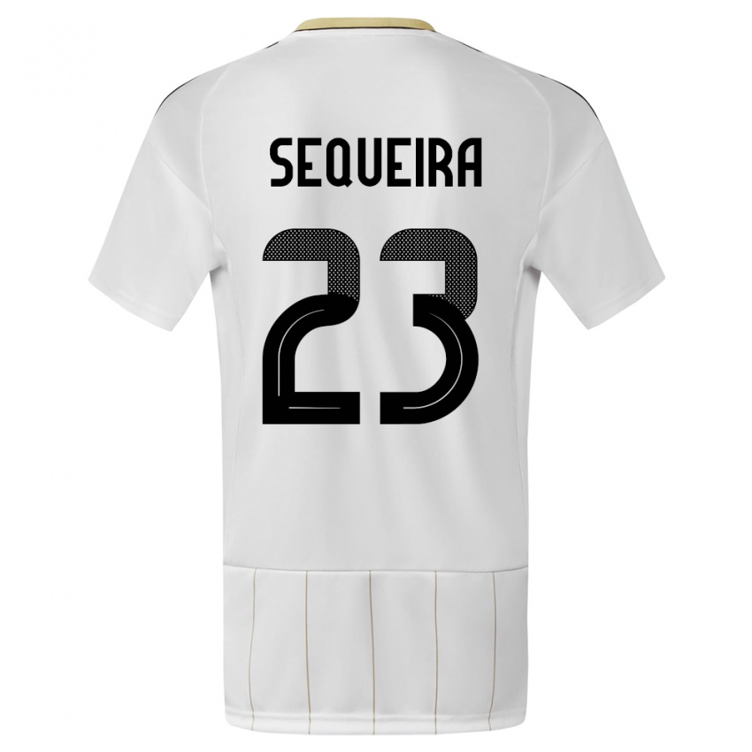 Mulher Camisola Costa Rica Patrick Sequeira #23 Branco Alternativa 24-26 Camisa Brasil