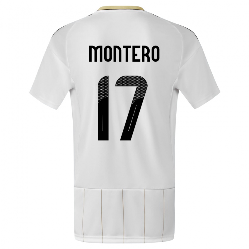 Mulher Camisola Costa Rica Michelle Montero #17 Branco Alternativa 24-26 Camisa Brasil