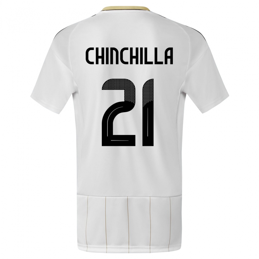 Mulher Camisola Costa Rica Viviana Chinchilla #21 Branco Alternativa 24-26 Camisa Brasil