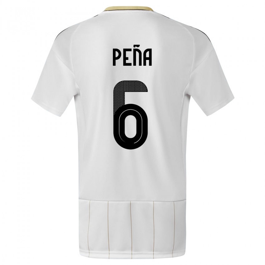 Mulher Camisola Costa Rica Ricardo Pena #6 Branco Alternativa 24-26 Camisa Brasil
