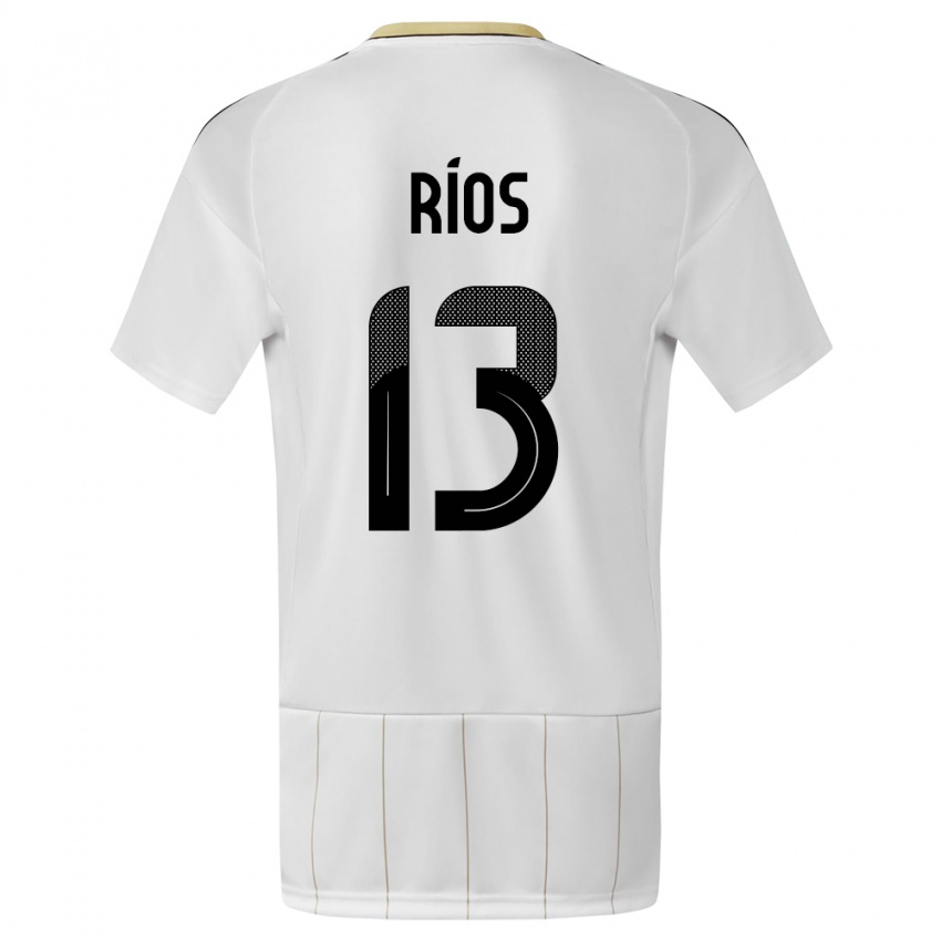 Mulher Camisola Costa Rica Keral Rios #13 Branco Alternativa 24-26 Camisa Brasil
