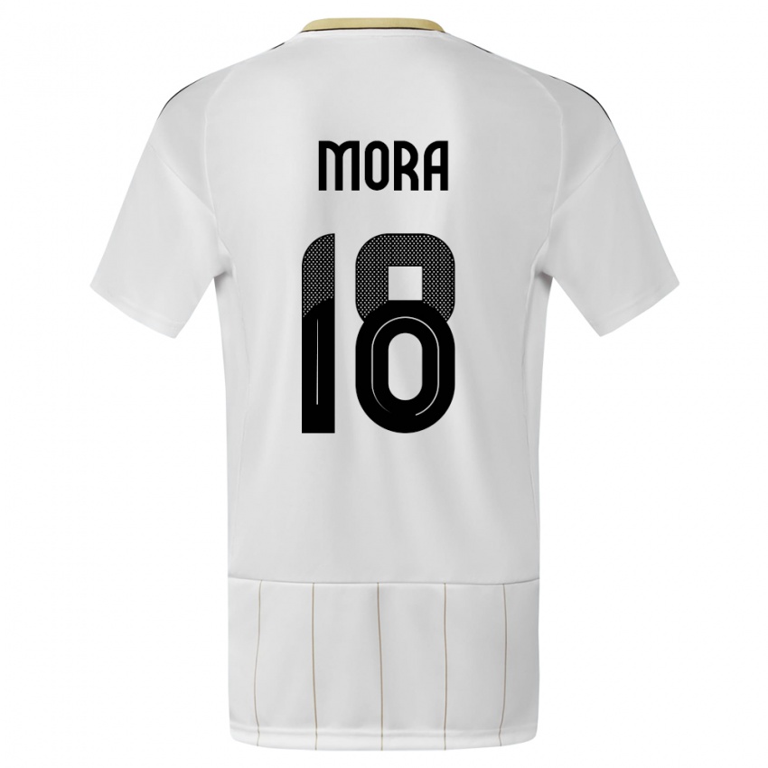 Mulher Camisola Costa Rica Bayron Mora #18 Branco Alternativa 24-26 Camisa Brasil