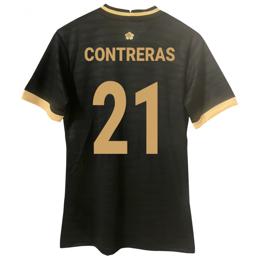 Mulher Camisola Panamá Davis Contreras #21 Preto Alternativa 24-26 Camisa Brasil