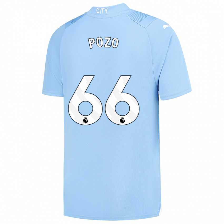 Criança Camisola Iker Pozo #66 Azul Claro Principal 2023/24 Camisa Brasil