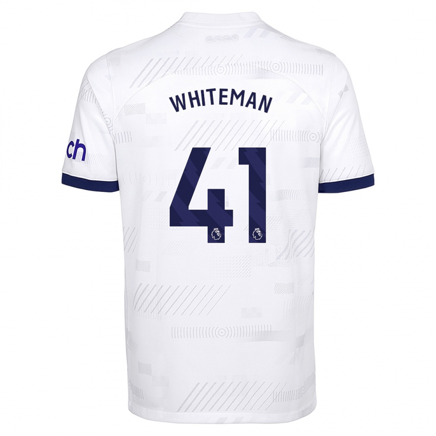 Criança Camisola Alfie Whiteman #41 Branco Principal 2023/24 Camisa Brasil