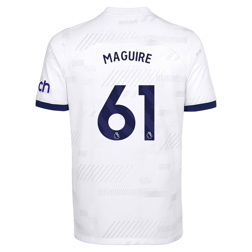 Criança Camisola Aaron Maguire #61 Branco Principal 2023/24 Camisa Brasil