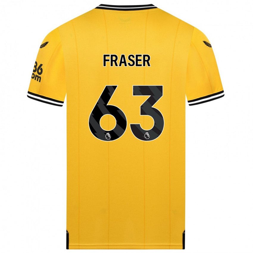 Criança Camisola Nathan Fraser #63 Amarelo Principal 2023/24 Camisa Brasil