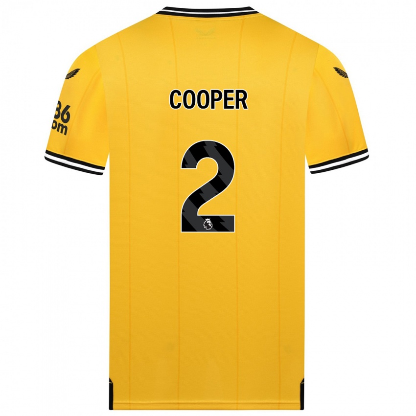 Criança Camisola Laura Cooper #2 Amarelo Principal 2023/24 Camisa Brasil