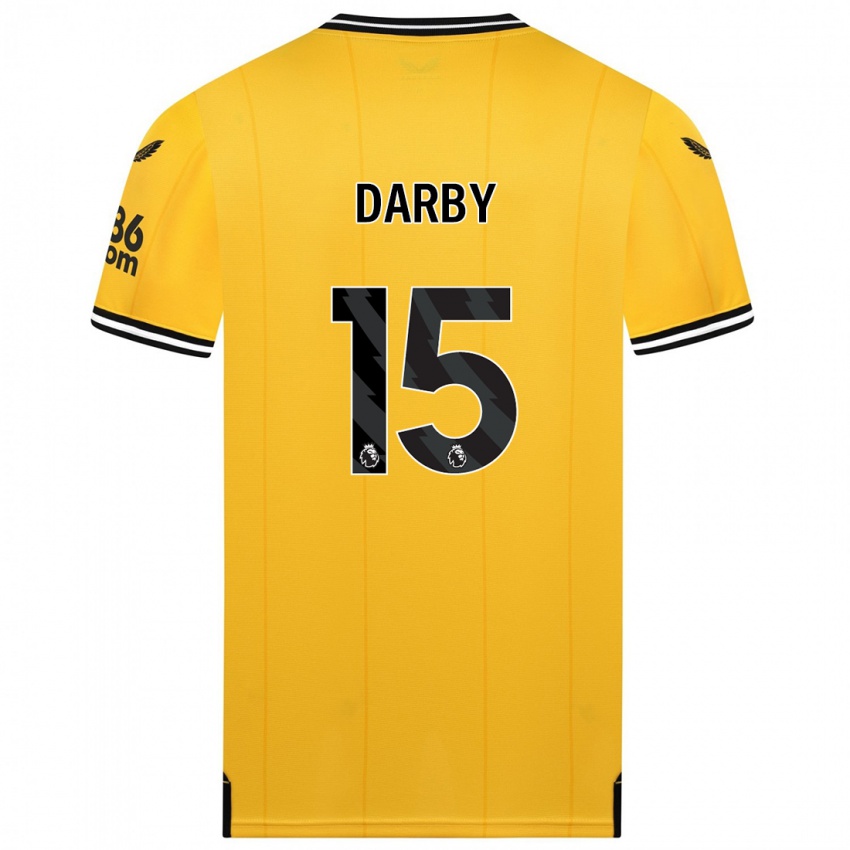 Criança Camisola Kelly Darby #15 Amarelo Principal 2023/24 Camisa Brasil