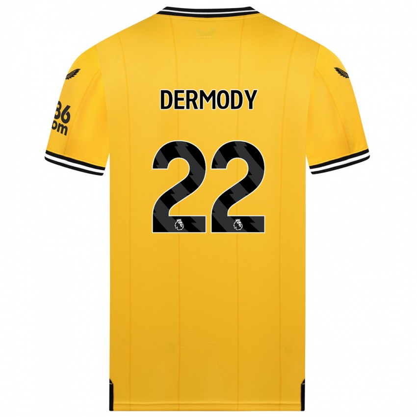 Criança Camisola Helen Dermody #22 Amarelo Principal 2023/24 Camisa Brasil