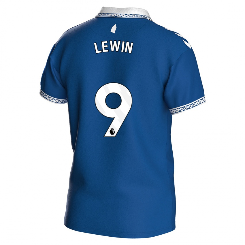 Criança Camisola Dominic Calvert-Lewin #9 Azul Real Principal 2023/24 Camisa Brasil