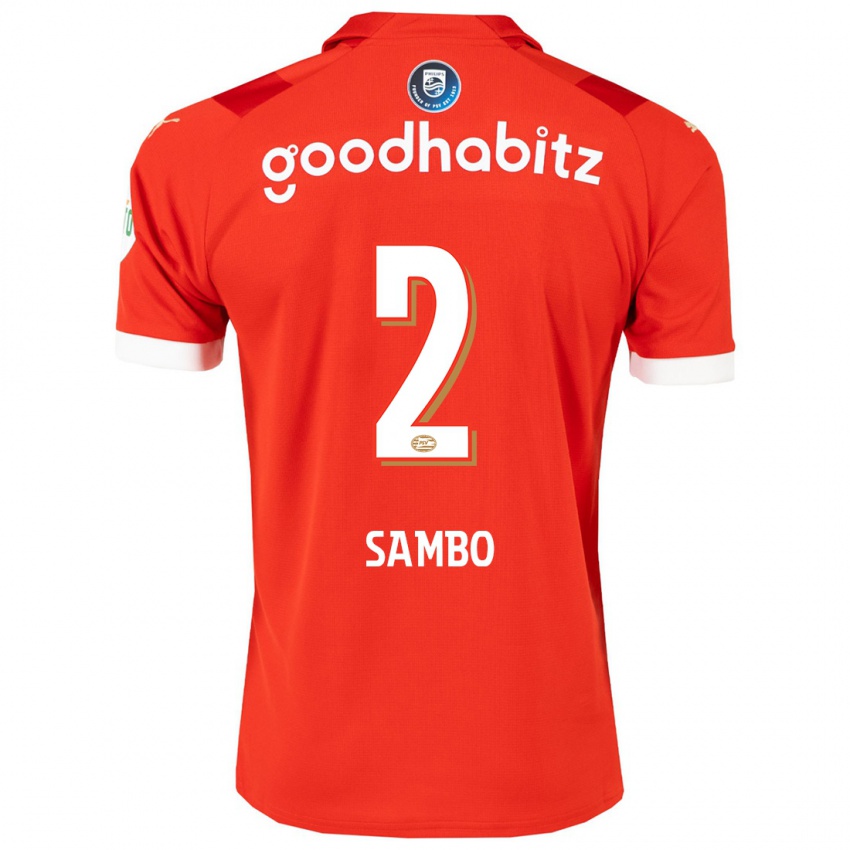 Criança Camisola Shurandy Sambo #2 Vermelho Principal 2023/24 Camisa Brasil