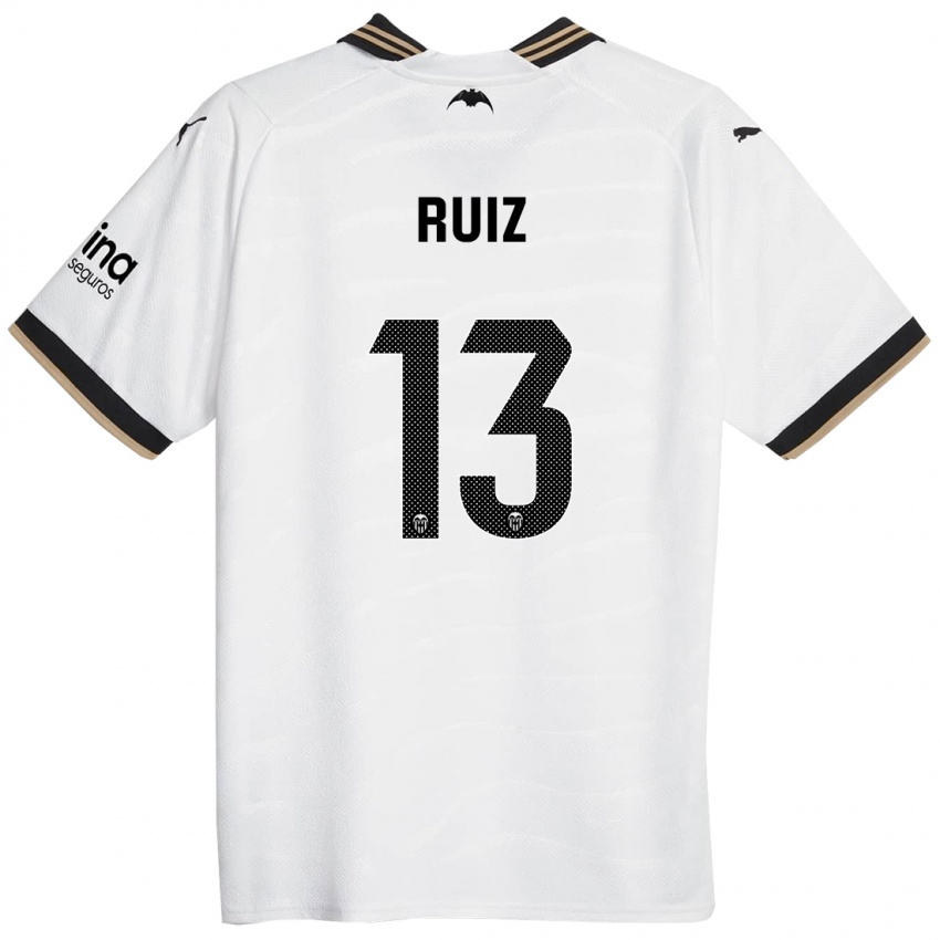 Criança Camisola Nil Ruiz #13 Branco Principal 2023/24 Camisa Brasil