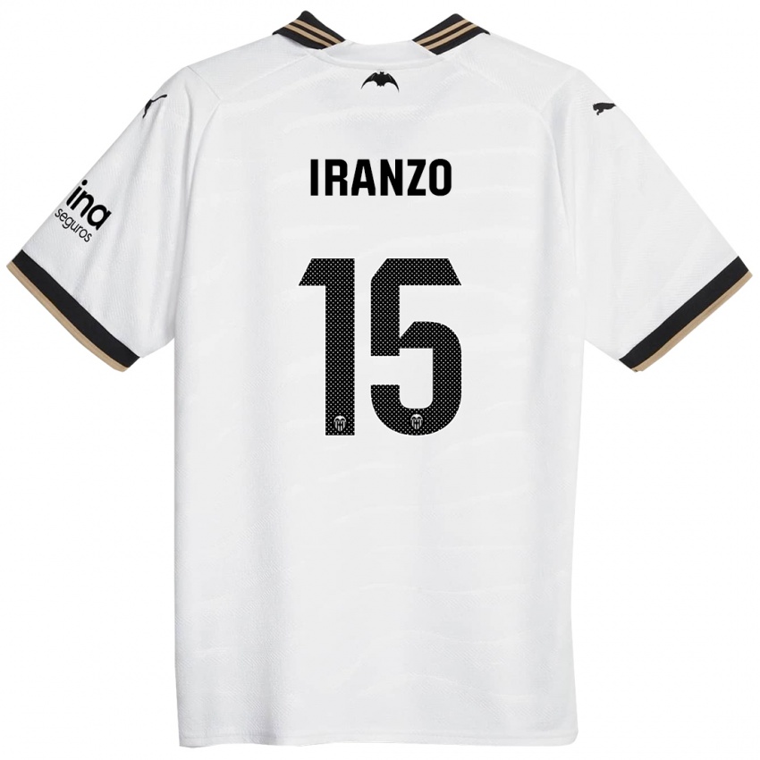 Criança Camisola Rubén Iranzo #15 Branco Principal 2023/24 Camisa Brasil