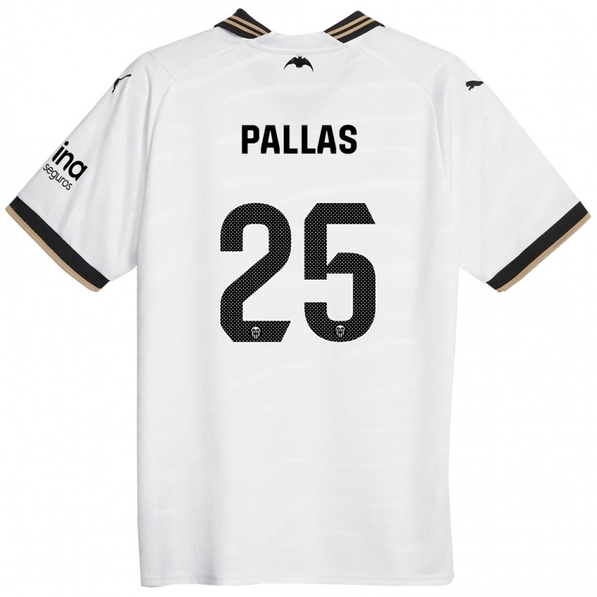 Criança Camisola Nerea Pallas #25 Branco Principal 2023/24 Camisa Brasil