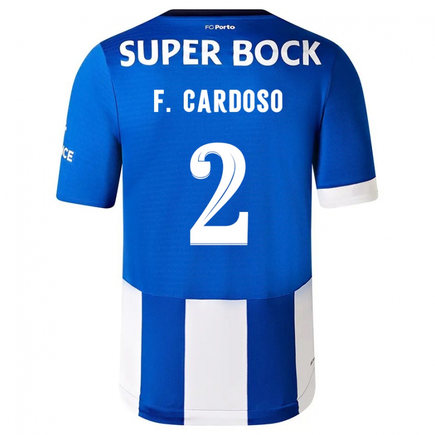 Criança Camisola Fabio Cardoso #2 Branco Azulado Principal 2023/24 Camisa Brasil
