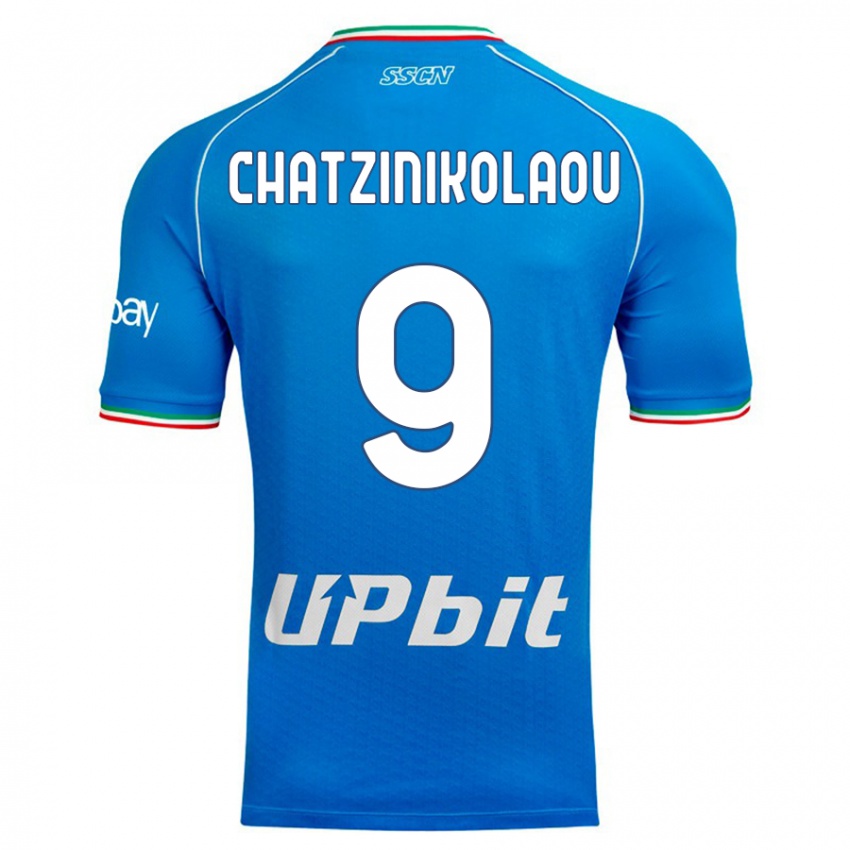 Criança Camisola Despoina Chatzinikolaou #9 Céu Azul Principal 2023/24 Camisa Brasil