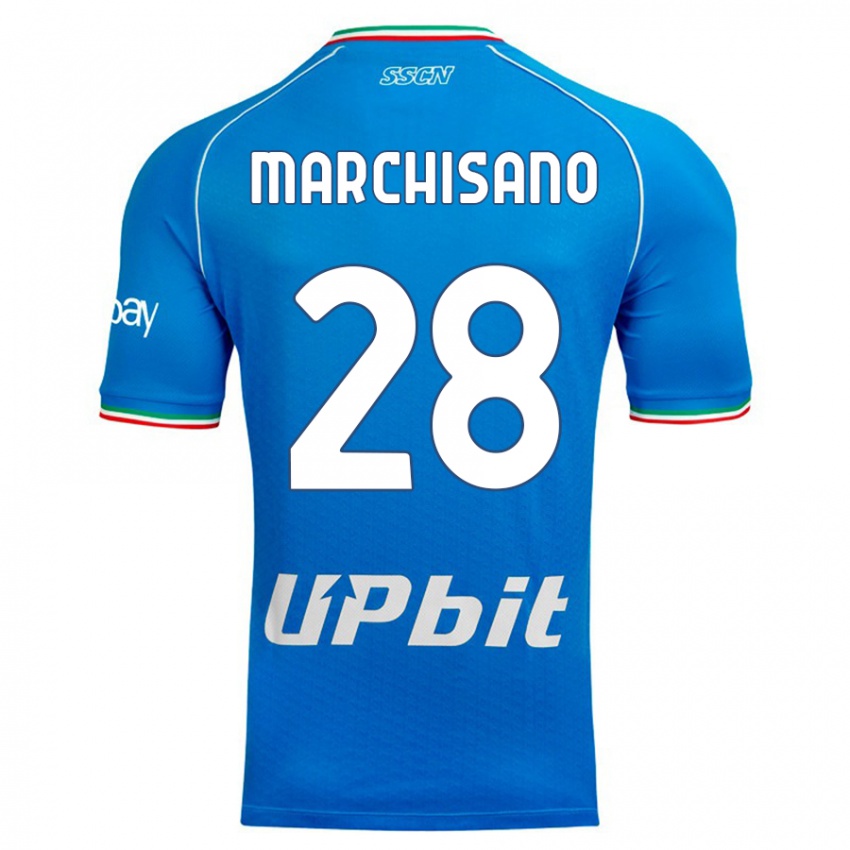 Criança Camisola Matteo Marchisano #28 Céu Azul Principal 2023/24 Camisa Brasil