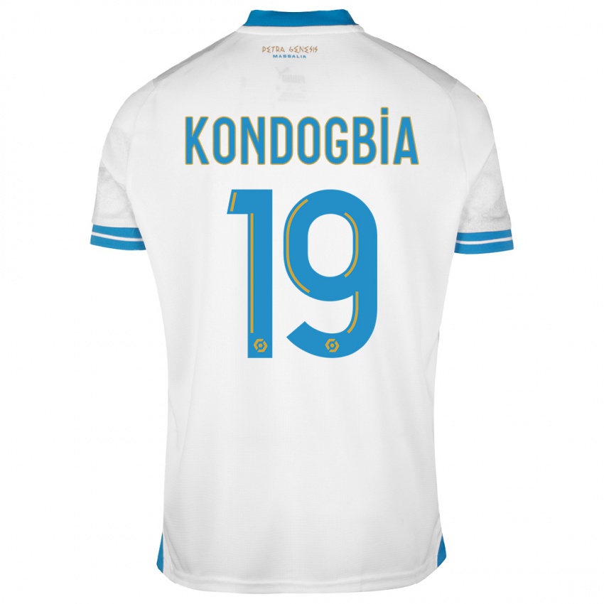Criança Camisola Geoffrey Kondogbia #19 Branco Principal 2023/24 Camisa Brasil