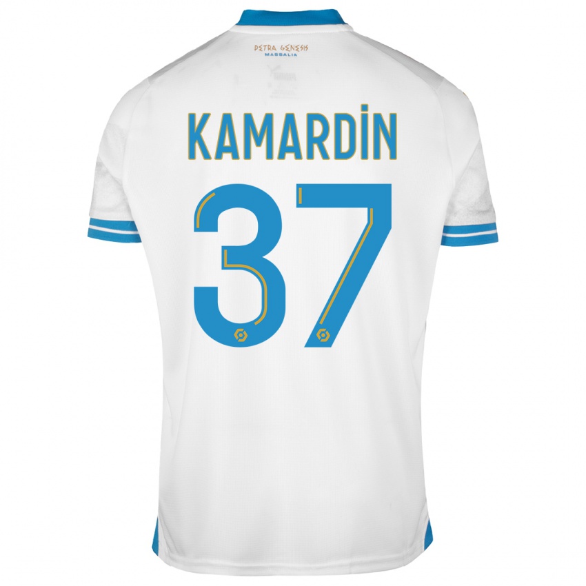 Criança Camisola Aaron Kamardin #37 Branco Principal 2023/24 Camisa Brasil