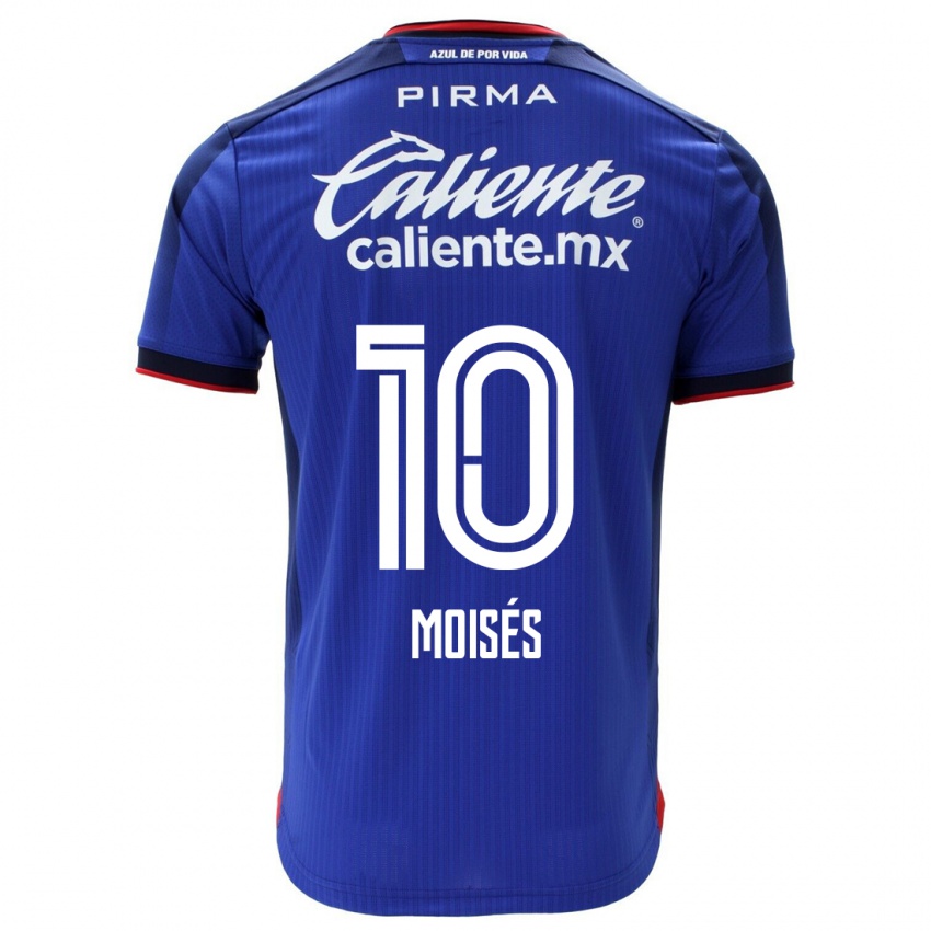 Criança Camisola Moisés Vieira #10 Azul Principal 2023/24 Camisa Brasil