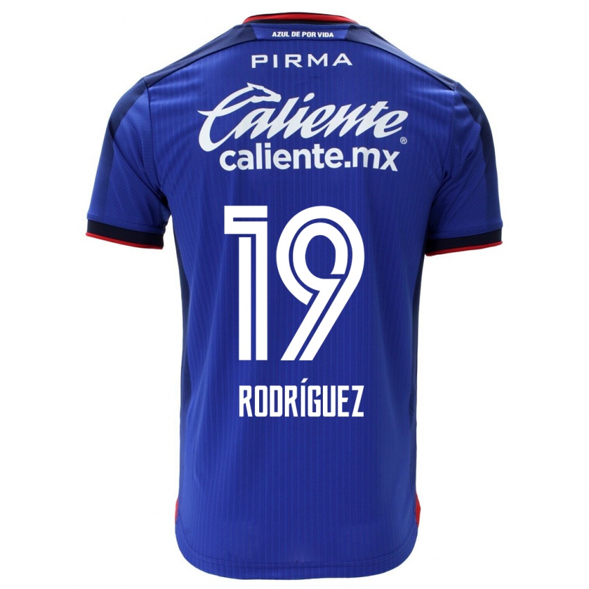 Criança Camisola Carlos Rodríguez #19 Azul Principal 2023/24 Camisa Brasil