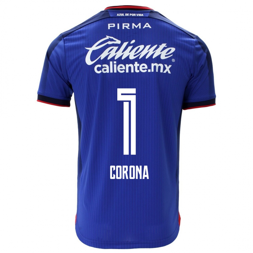 Criança Camisola Jose De Jesus Corona #1 Azul Principal 2023/24 Camisa Brasil