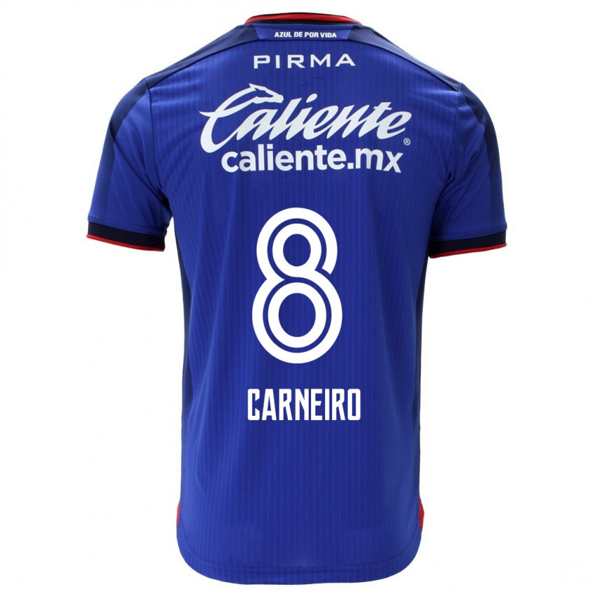 Criança Camisola Gonzalo Carneiro #8 Azul Principal 2023/24 Camisa Brasil