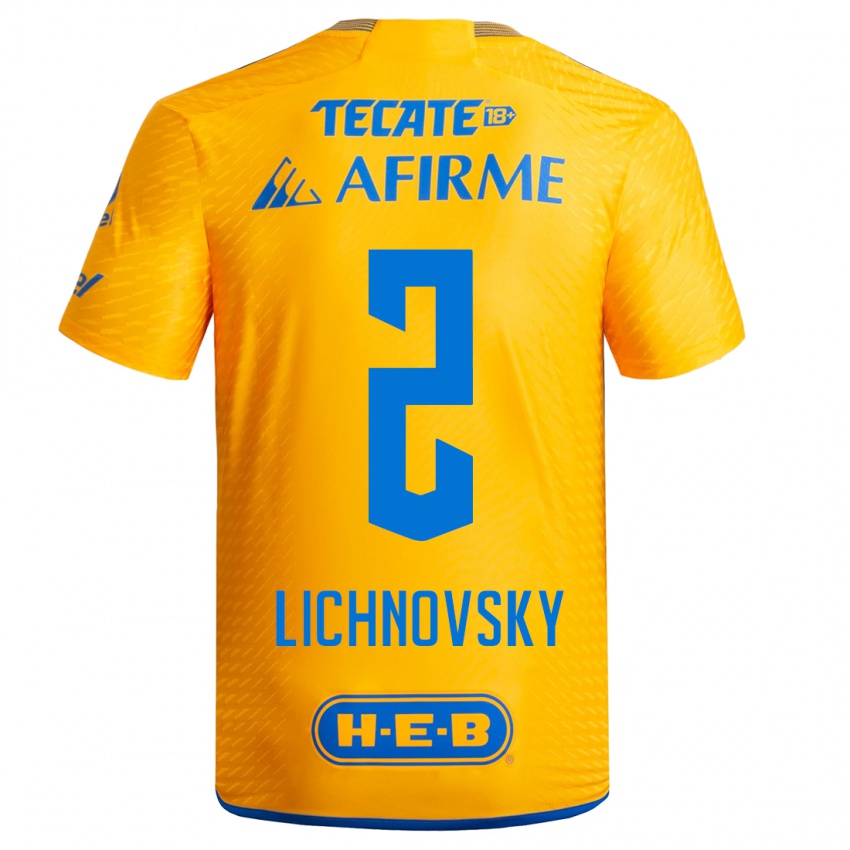 Criança Camisola Igor Lichnovsky #2 Amarelo Principal 2023/24 Camisa Brasil