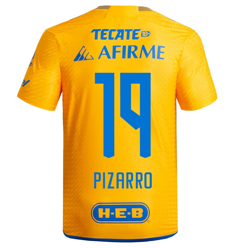 Criança Camisola Guido Pizarro #19 Amarelo Principal 2023/24 Camisa Brasil