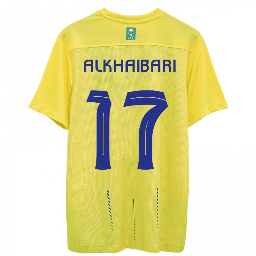 Criança Camisola Abdullah Al-Khaibari #17 Amarelo Principal 2023/24 Camisa Brasil
