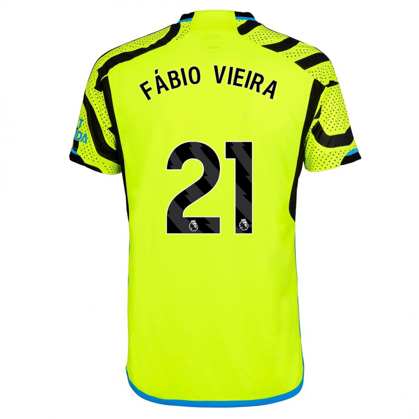 Criança Camisola Fábio Vieira #21 Amarelo Alternativa 2023/24 Camisa Brasil