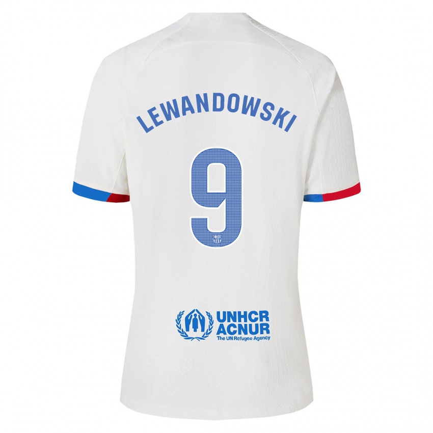 Criança Camisola Robert Lewandowski #9 Branco Alternativa 2023/24 Camisa Brasil