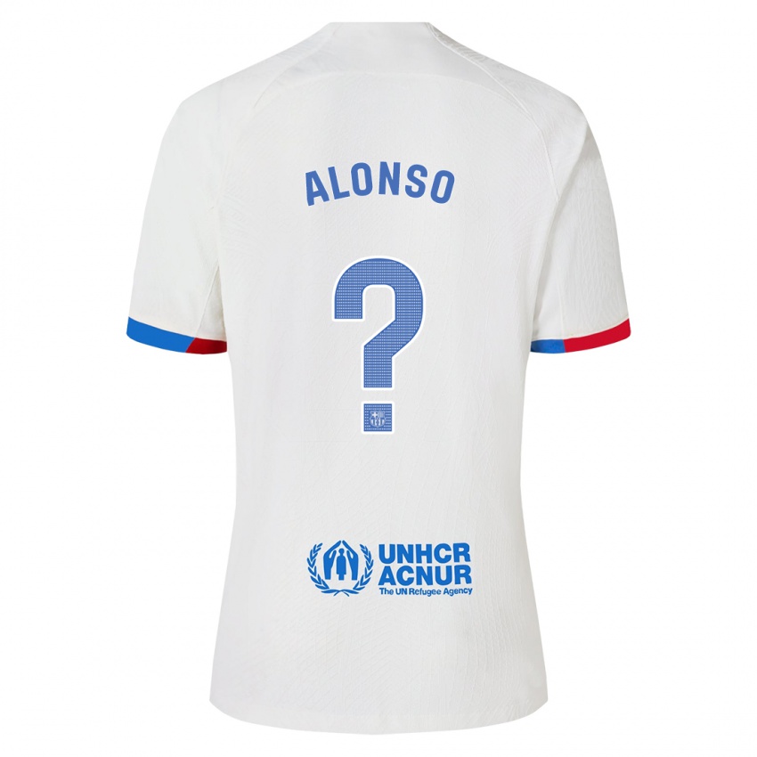 Criança Camisola Aáron Alonso #0 Branco Alternativa 2023/24 Camisa Brasil
