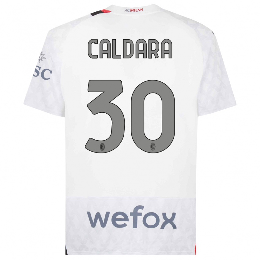 Criança Camisola Mattia Caldara #30 Branco Alternativa 2023/24 Camisa Brasil