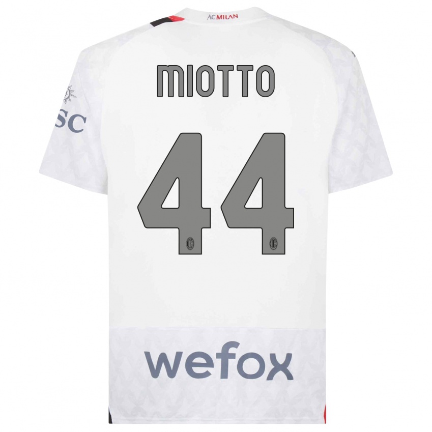 Criança Camisola Giorgia Miotto #44 Branco Alternativa 2023/24 Camisa Brasil