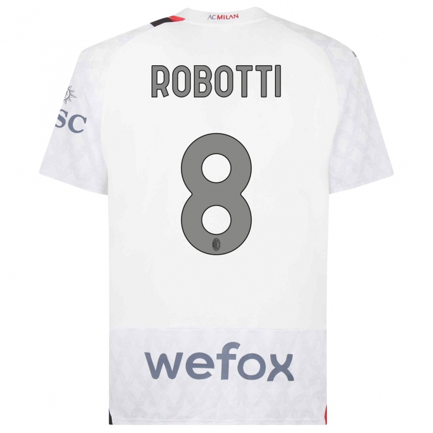 Criança Camisola Giovanni Robotti #8 Branco Alternativa 2023/24 Camisa Brasil