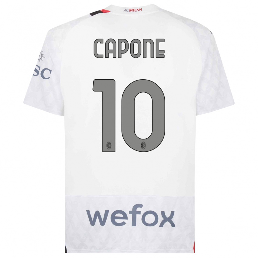 Criança Camisola Andrea Capone #10 Branco Alternativa 2023/24 Camisa Brasil