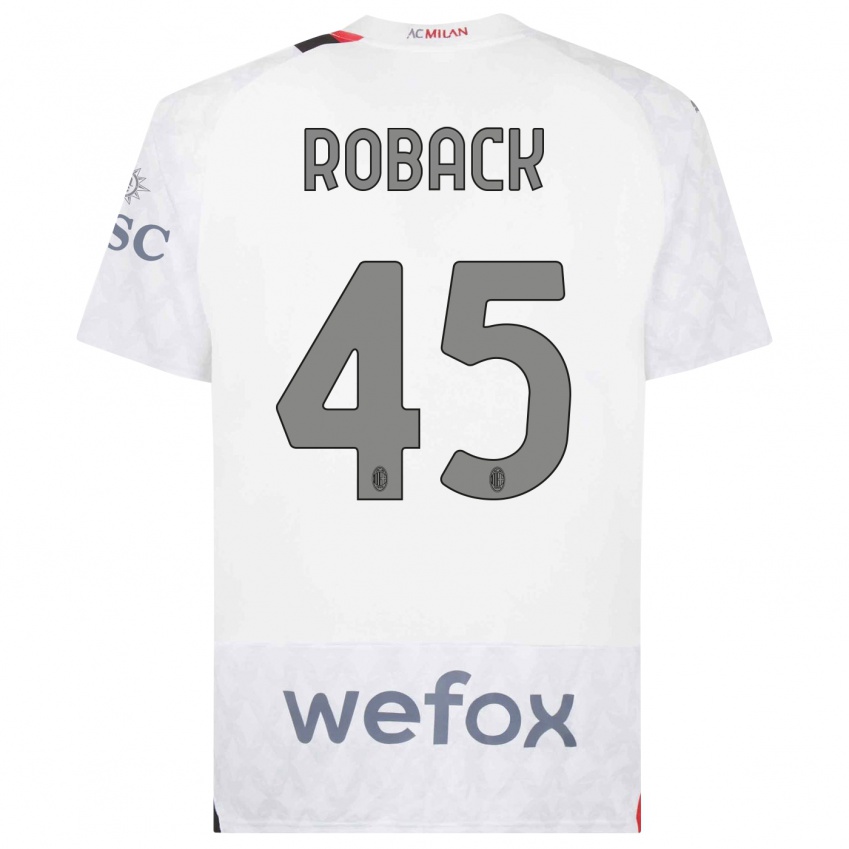 Criança Camisola Emil Roback #45 Branco Alternativa 2023/24 Camisa Brasil