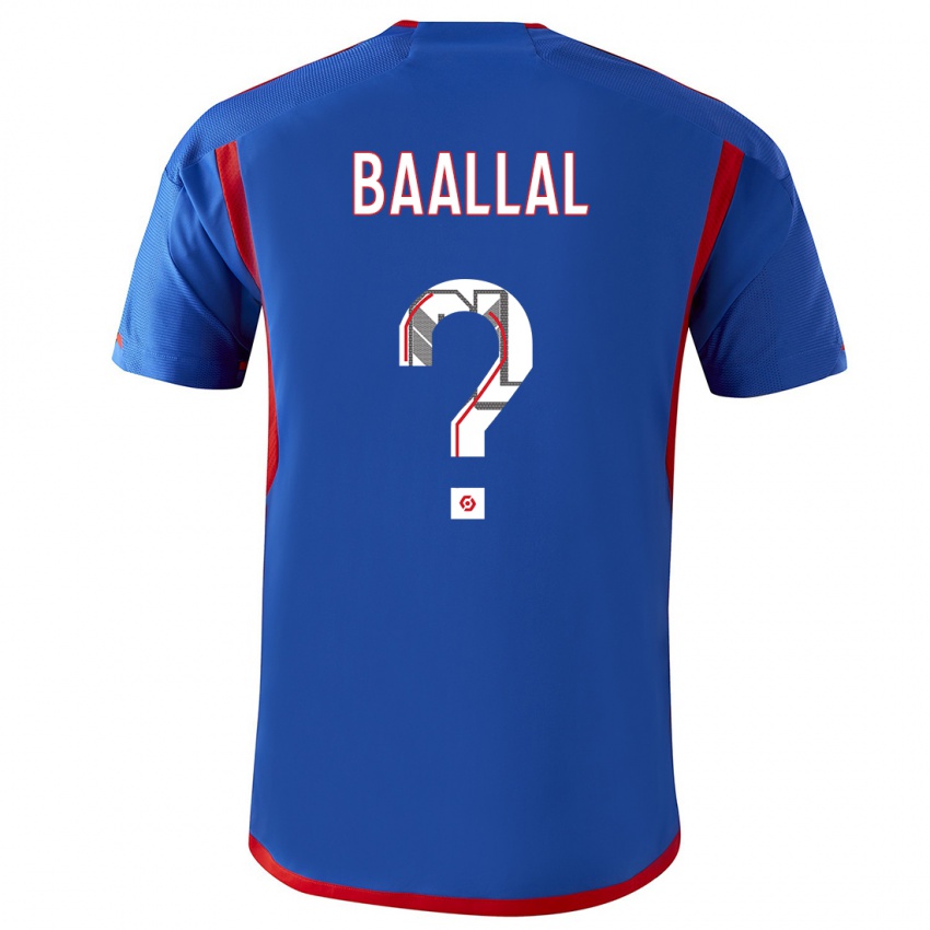 Criança Camisola Abdellah Baallal #0 Azul Vermelho Alternativa 2023/24 Camisa Brasil