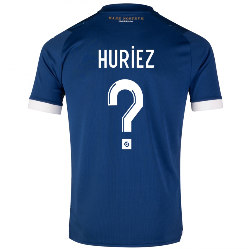 Criança Camisola Evan Huriez #0 Azul Escuro Alternativa 2023/24 Camisa Brasil