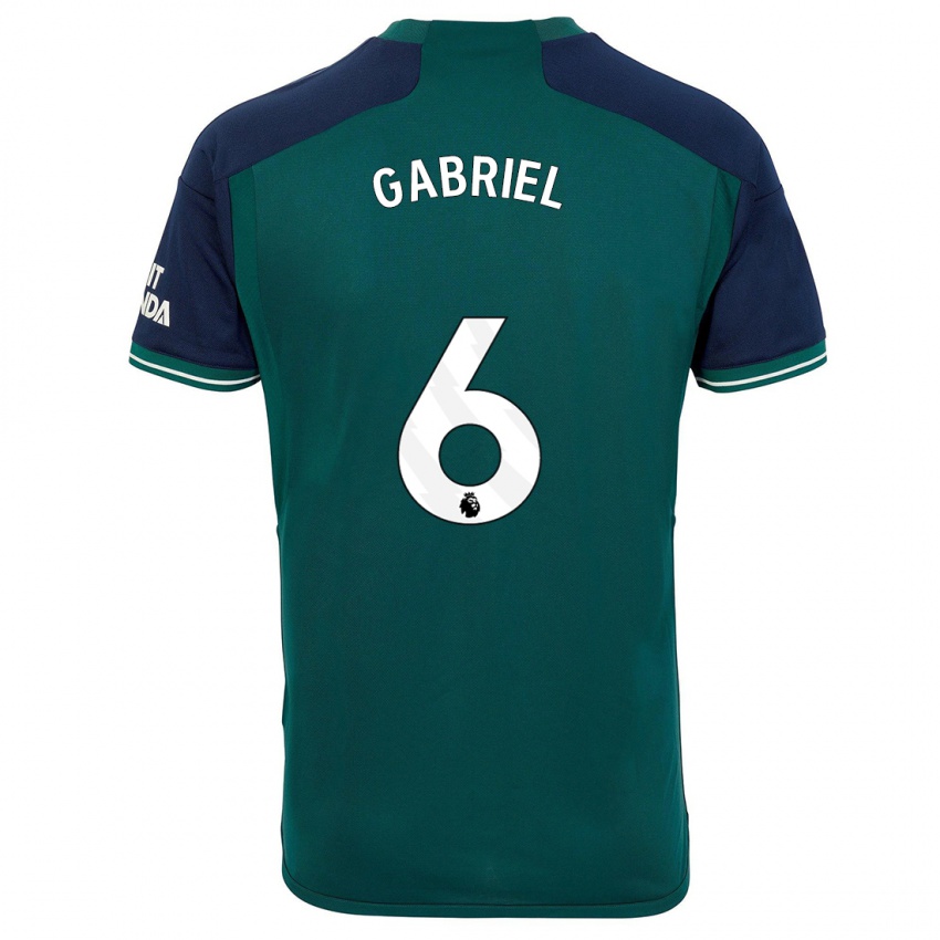 Criança Camisola Gabriel Magalhaes #6 Verde Terceiro 2023/24 Camisa Brasil