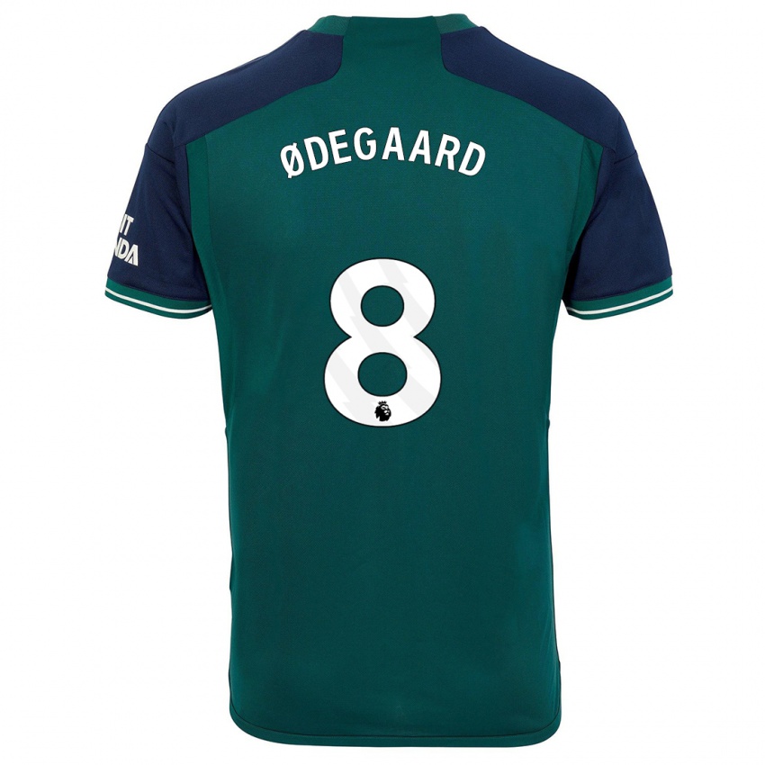 Criança Camisola Martin Odegaard #8 Verde Terceiro 2023/24 Camisa Brasil