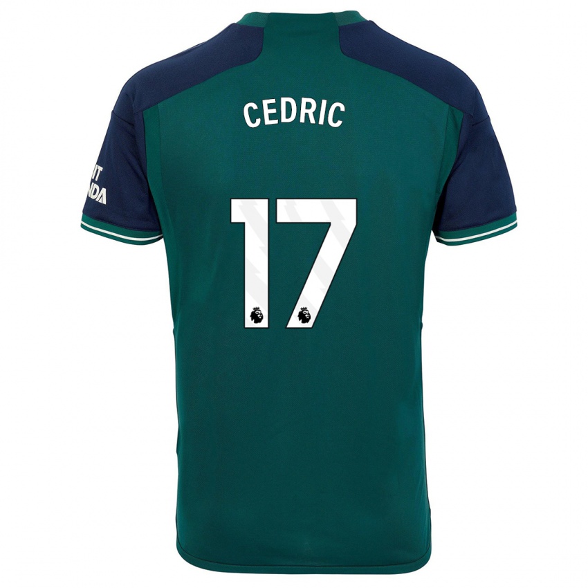 Criança Camisola Cedric Soares #17 Verde Terceiro 2023/24 Camisa Brasil