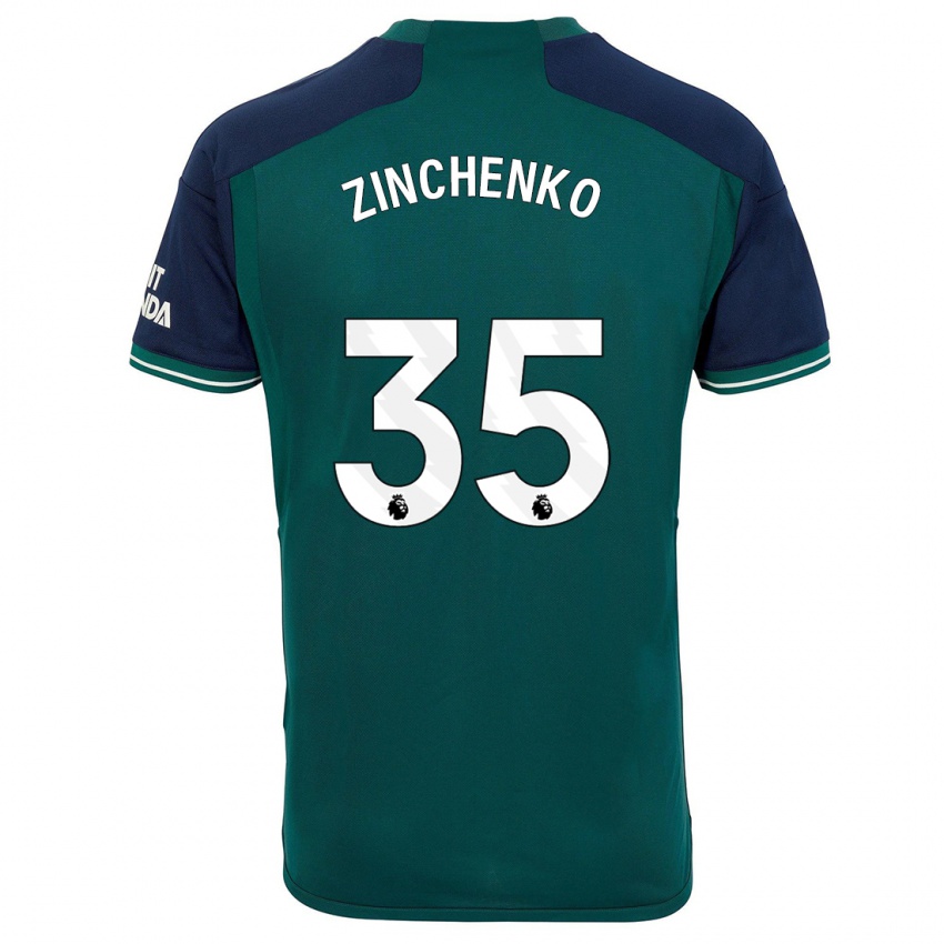 Criança Camisola Oleksandr Zinchenko #35 Verde Terceiro 2023/24 Camisa Brasil